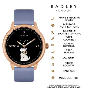 Смартчасы RADLEY Series 19 с денимово-синим силиконовым ремешком RYS19-2130 synthetic.ua - Фото 1