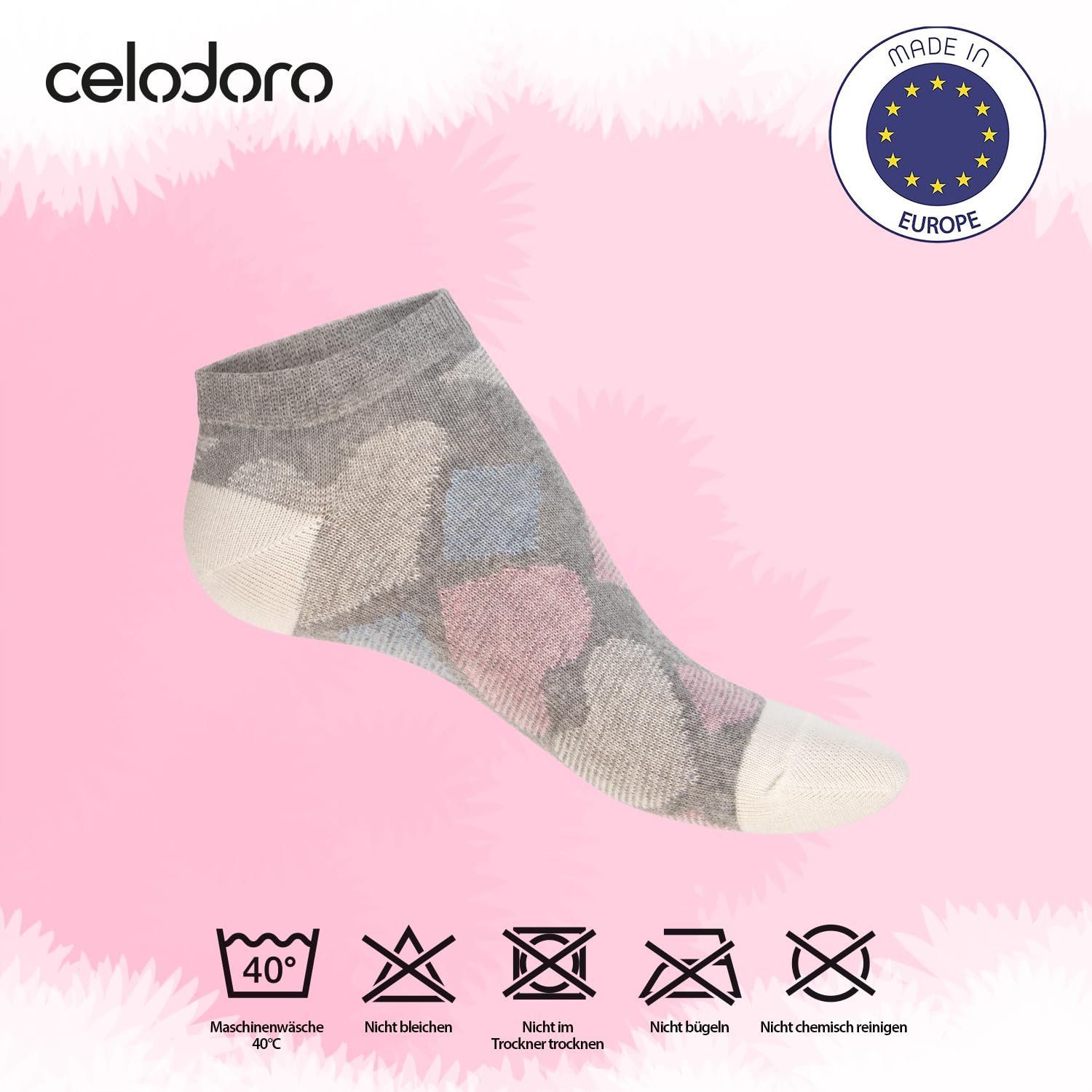 Женские носки Celodoro Eco Trainer (10 пар) Короткие носки из регенерированного хлопка, фото №3