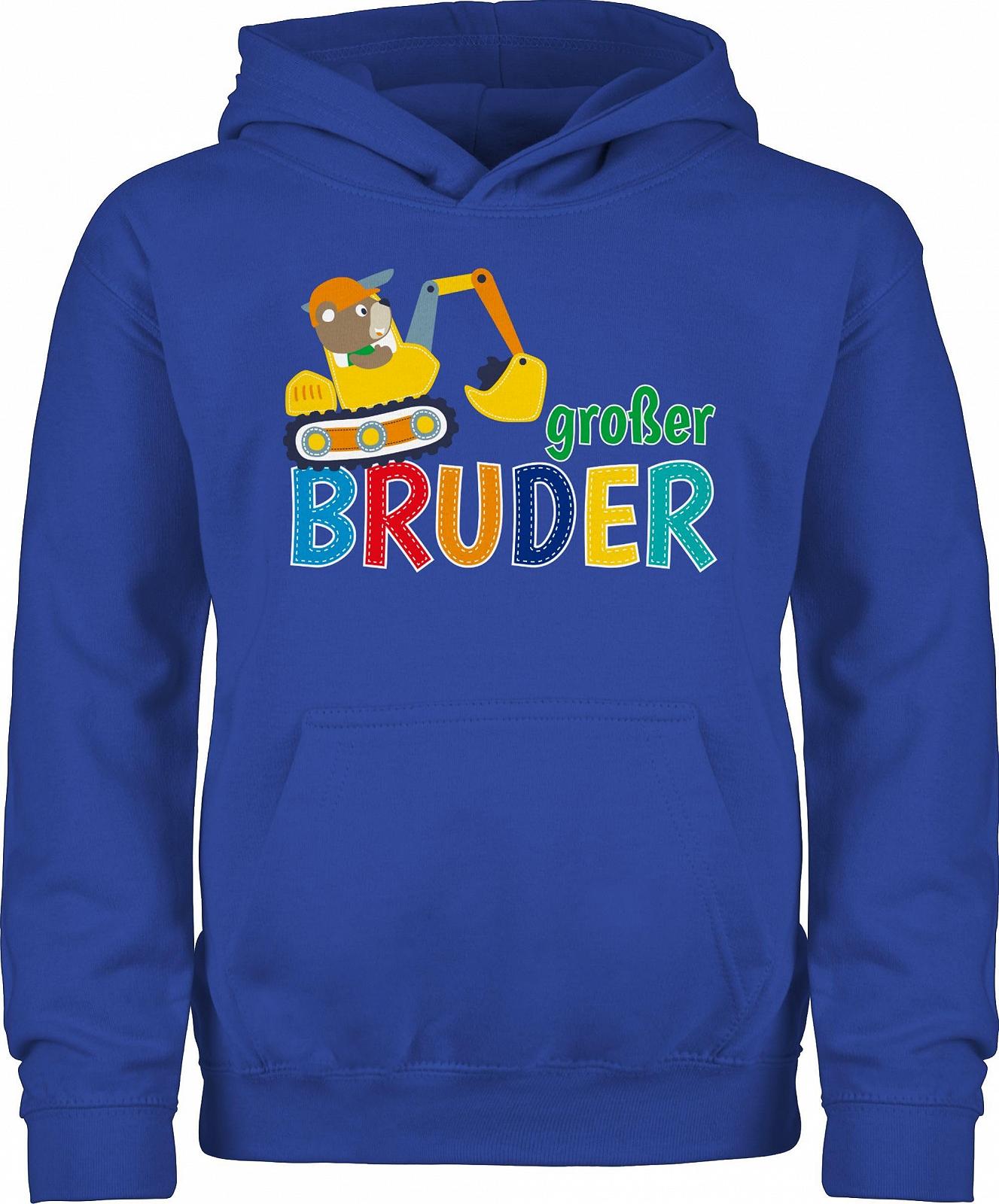 Худи Shirtracer Старший брат экскаватор для девочек и мальчиков, фото №1
