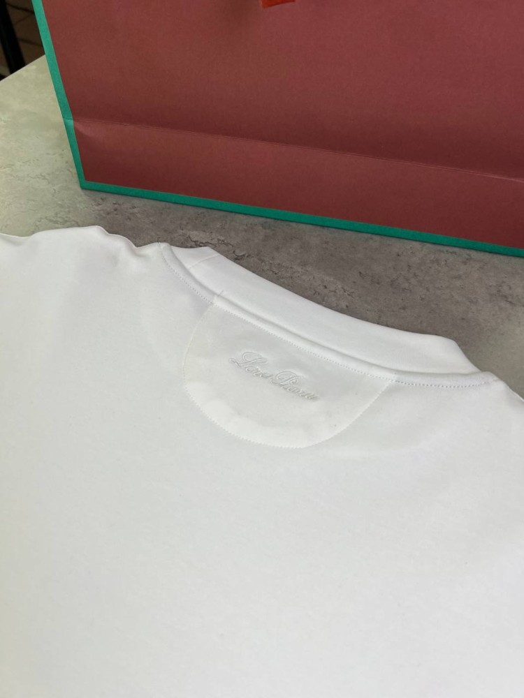 Футболка Loro Piana classic біла f662, фото №7