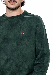 Мужской свитшот Levi's The Original Housemark Crew в свежем оттенке Python Green Regatt - S synthetic.ua - Фото 1