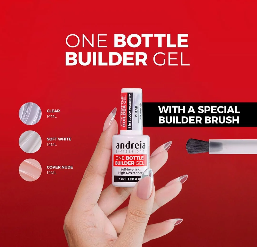 Гель для наращивания ногтей Andreia Professional для укрепления ногтей - Трехфазный 3-в-1 с низкой вязкостью - LED & UV гель для наращивания во флаконе - Цвет, покрывающий нюдовый 14 мл, фото №4 Гель для наращивания ногтей Andreia Professional для укрепления ногтей - Трехфазный 3-в-1 с низкой вязкостью - LED & UV гель для наращивания во флаконе - Цвет, покрывающий нюдовый 14 мл, фото №4