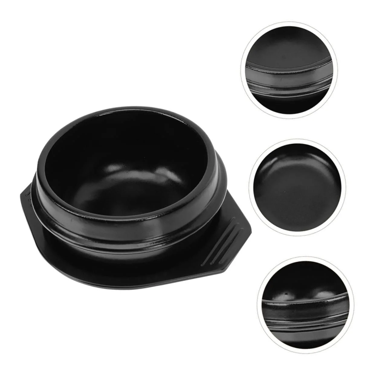 Горшок для бибимбапа Toyvian керамический термостойкий с двойными ручками-поддоном, фото №2