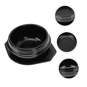 Горшок для бибимбапа Toyvian керамический термостойкий с двойными ручками-поддоном synthetic.ua - Фото 1