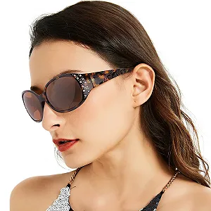 Поляризованные солнцезащитные очки Женские Большие Черные Классические Винтажные synthetic.ua - Фото 1