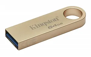 USB-накопичувач Kingston DataTraveler SE9 Gen 3 64GB USB 3.2 Gen 1 Metal Gold synthetic.ua - Фото 1