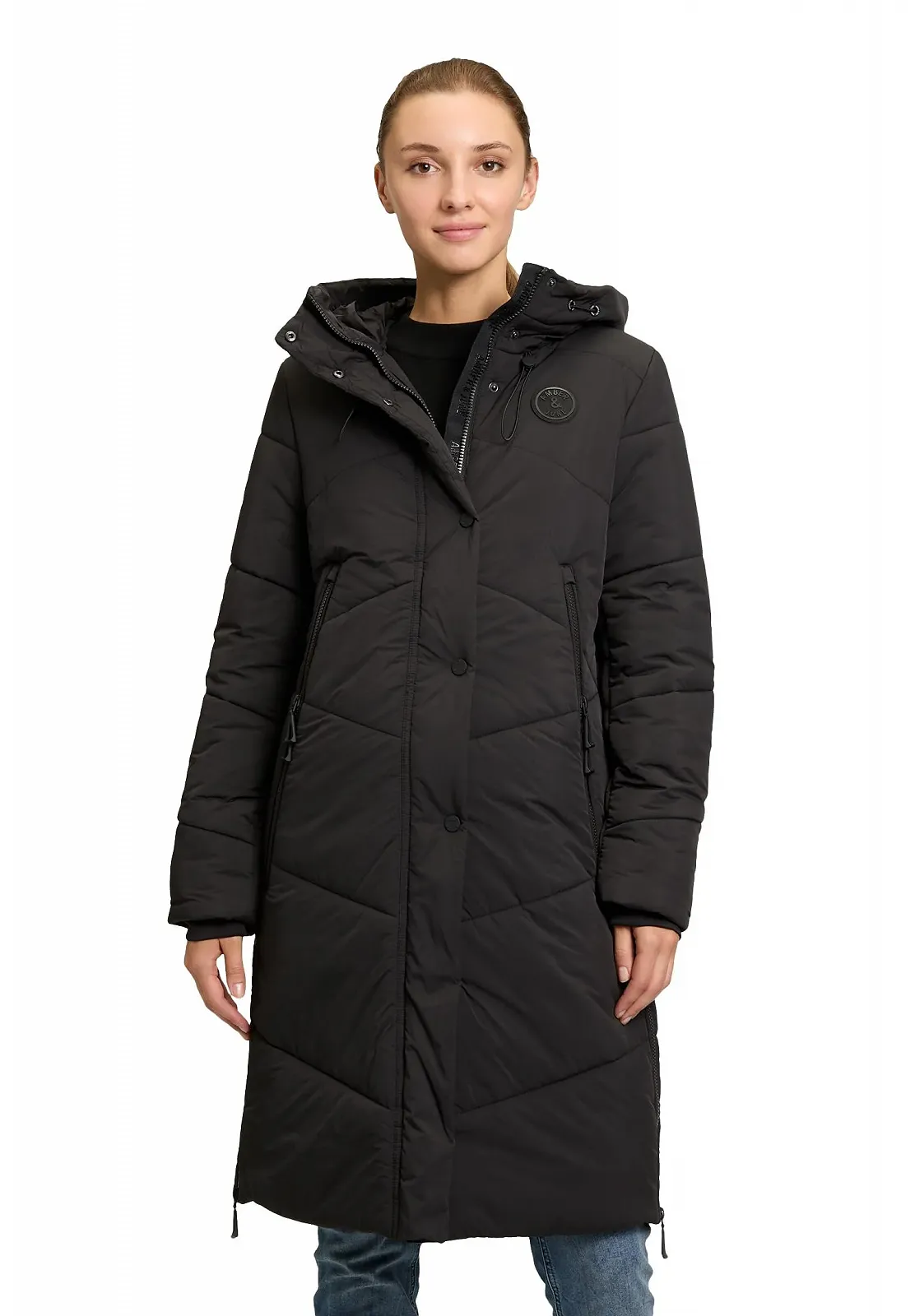 Жіноче пальто Amber & June стьобане з капюшоном, фото №3