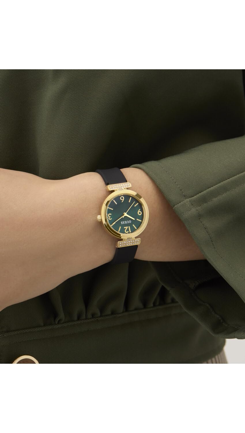 Жіночий годинник Тип GUESS Array 28мм Зелений циферблат Аналоговий GW0912L4, фото №4