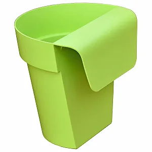 Підвісний горщик Euro3plast Up 298886G 25 см для перил Зелений synthetic.ua - Фото 1