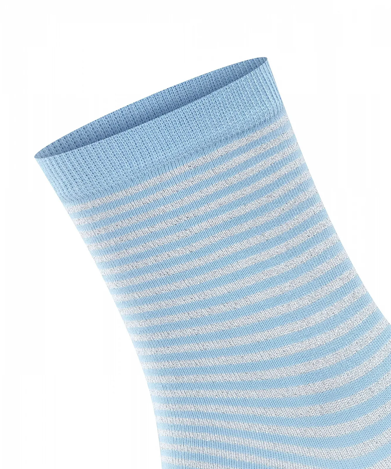 Женские носки Burlington Ladywell Ringlet Хлопок Черный Белый Полосатый Блестящий Голубой (Blue Haze 6291) Размер 36-41, фото №3