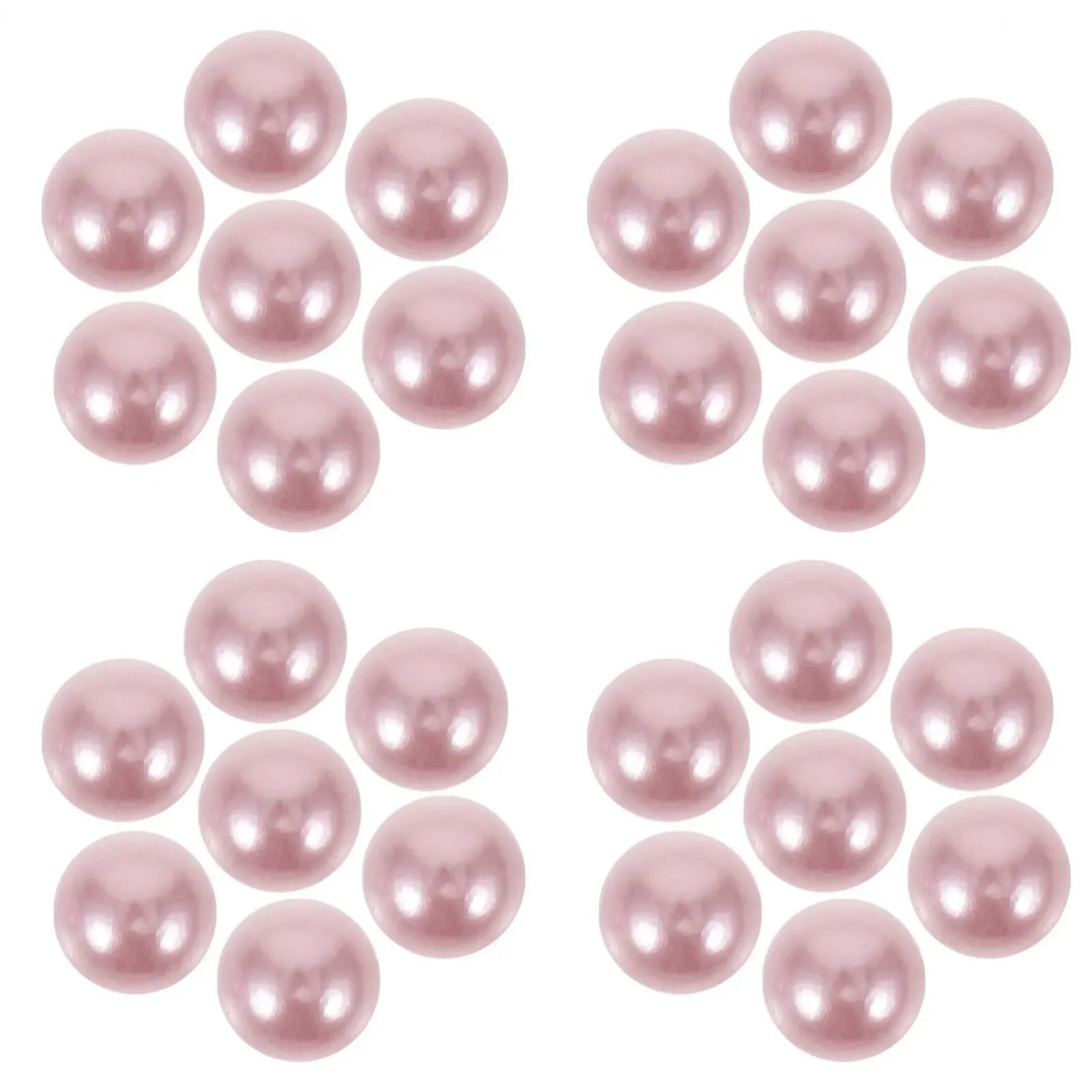 Жемчуг 200 шт. Полукруглые с плоской задней частью, искусственные, розовые, фото №1