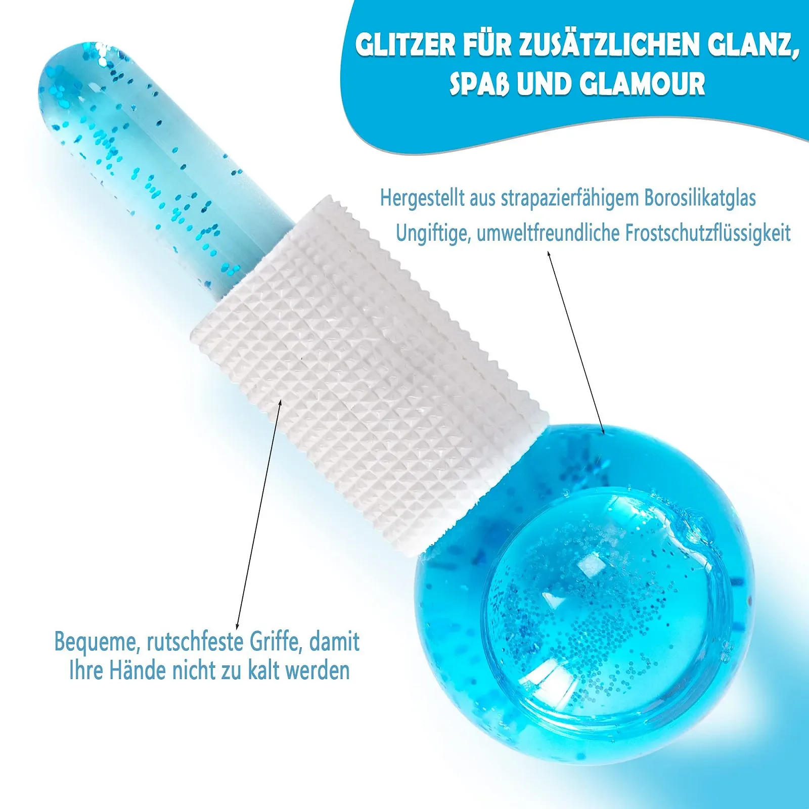 Кулі Крижані для Обличчя, 2 шт, Блакитні, фото №2