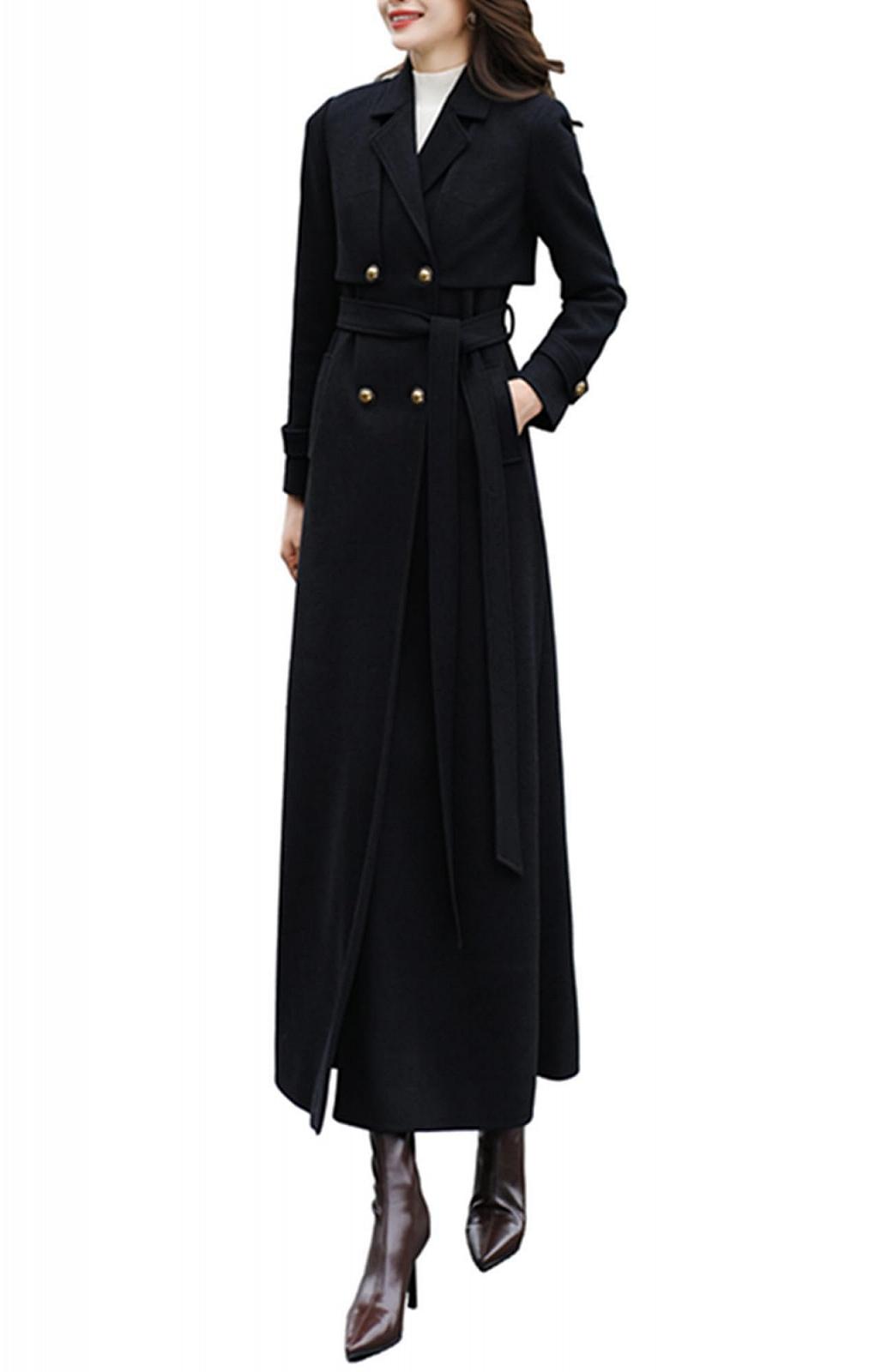 Жіноче Двобортне Довге Пальто PLAERPENER, фото №1