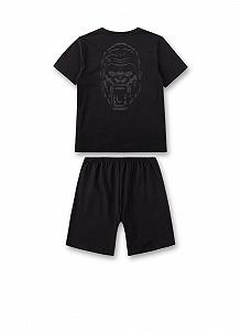 Пижама Sanetta для мальчиков Короткая Темно-синяя synthetic.ua - Фото 1