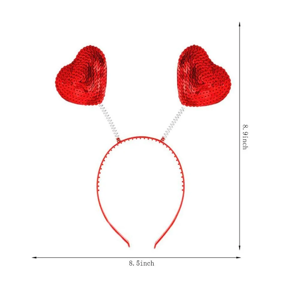 Обруч Серце Червоний з Блискітками, 2 шт, фото №4 Обруч Серце Червоний з Блискітками, 2 шт, фото №4