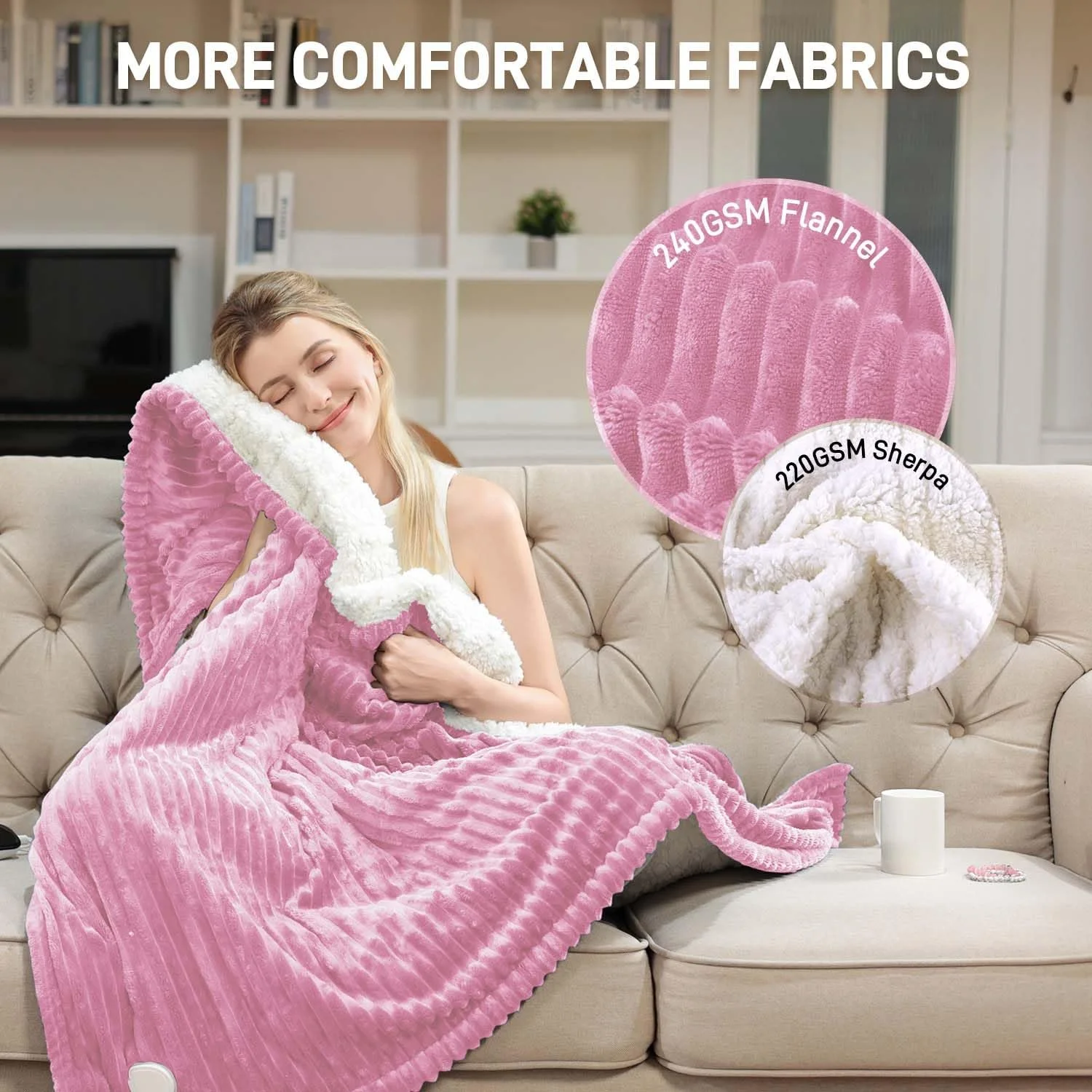 Электропростынь ULTRALENT 180 x 135 см Розовый, фото №2 Электропростынь ULTRALENT 180 x 135 см Розовый, фото №2