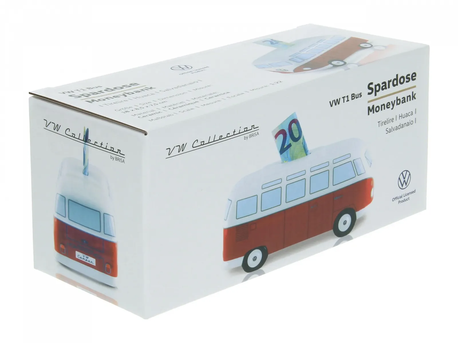 Скарбничка BRISA VW Collection T1 Bulli Bus Samba 1:22 Червоний, фото №7