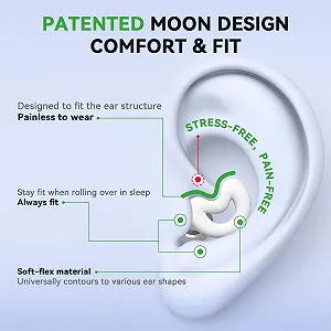 Беруші Relaxcharm для сну, шумозаглушення до NRR49дБ Надм'які багаторазові synthetic.ua - Фото 1