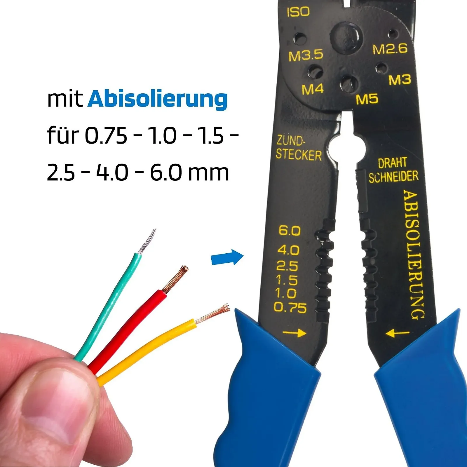 Клещи для кабельных наконечников SW-Stahl для неизолированных наконечников 42501l, фото №3