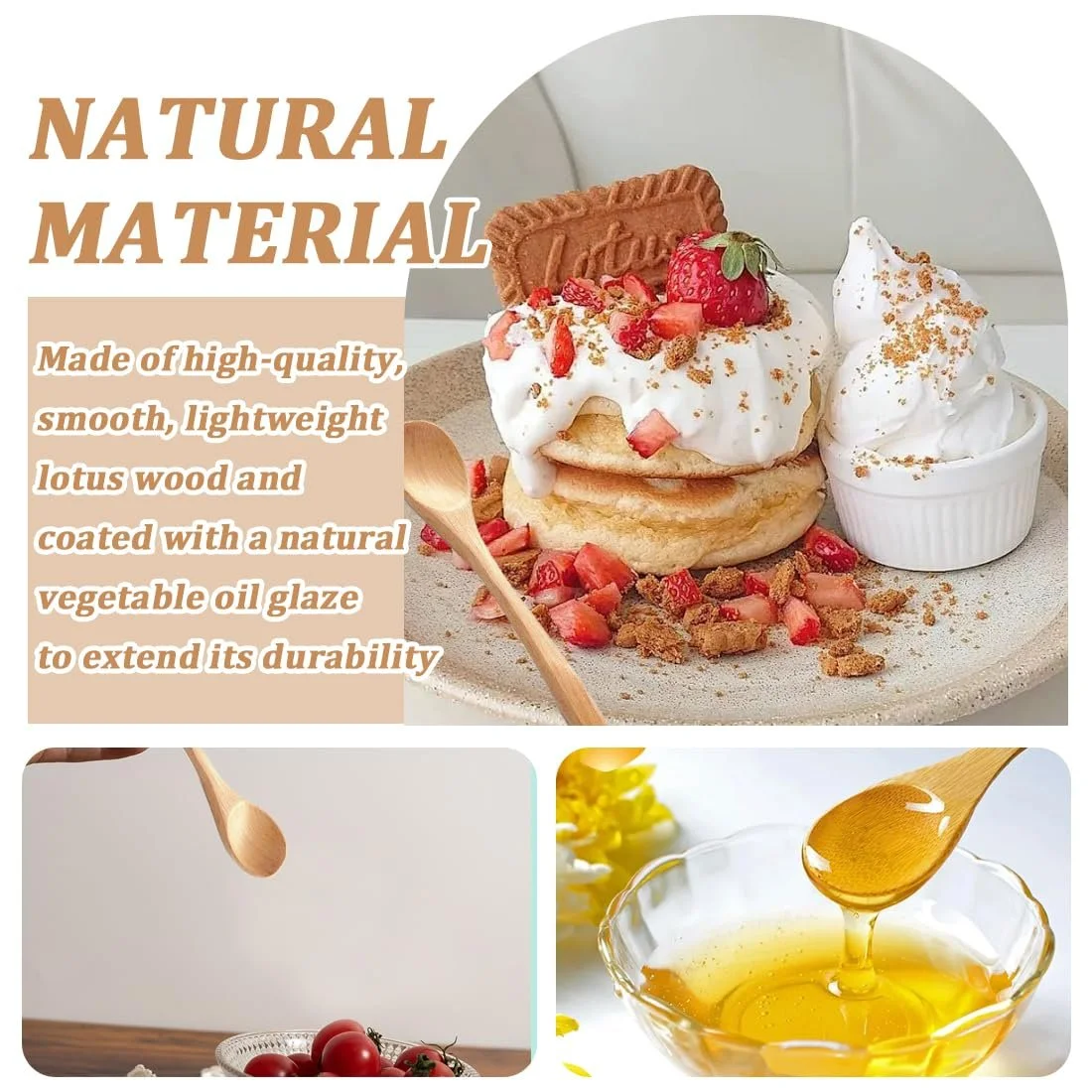 Набор деревянных ложек 4 шт, фото №6