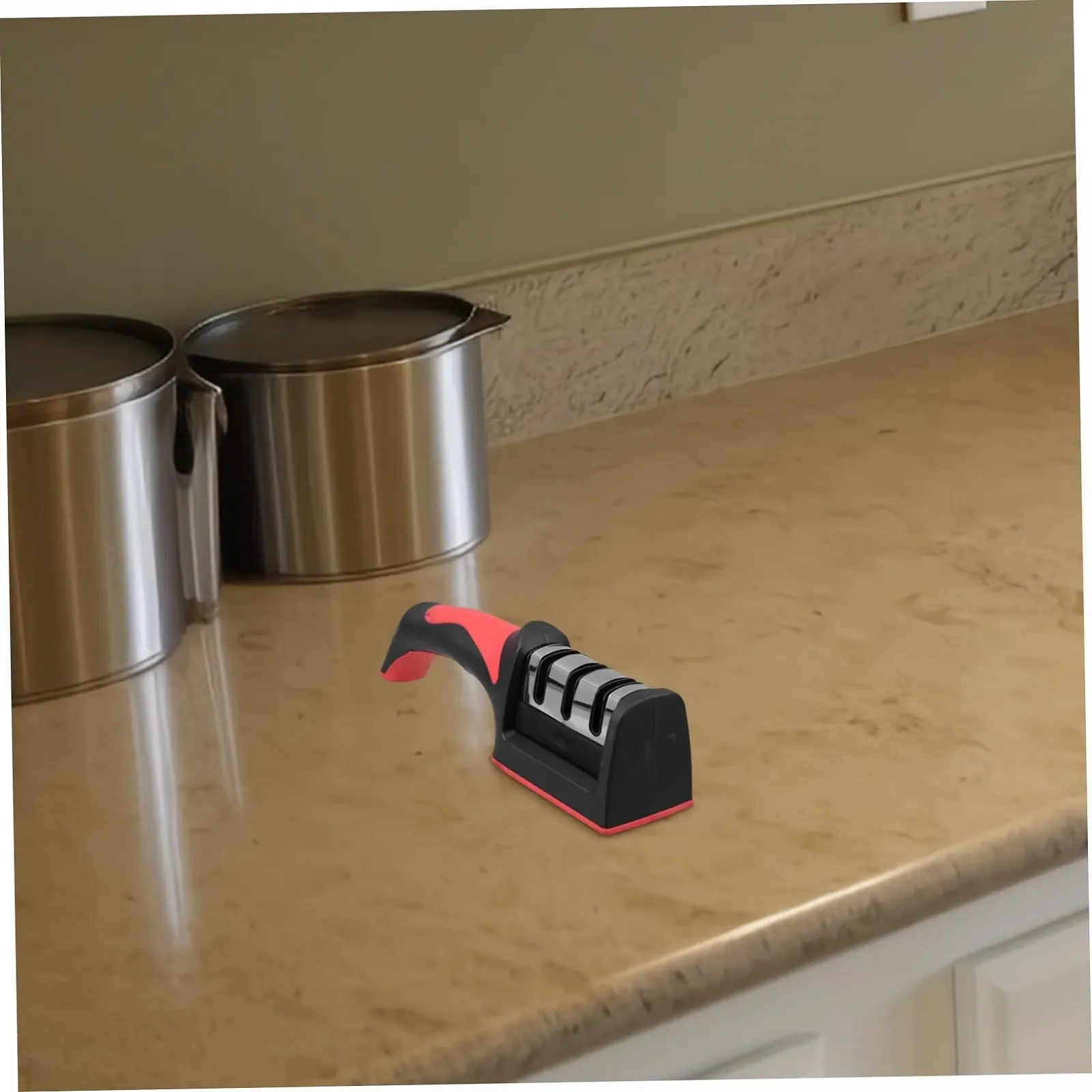 Точило для кухонних ножів та ножиць з нержавіючої сталі багатоступенева, фото №6