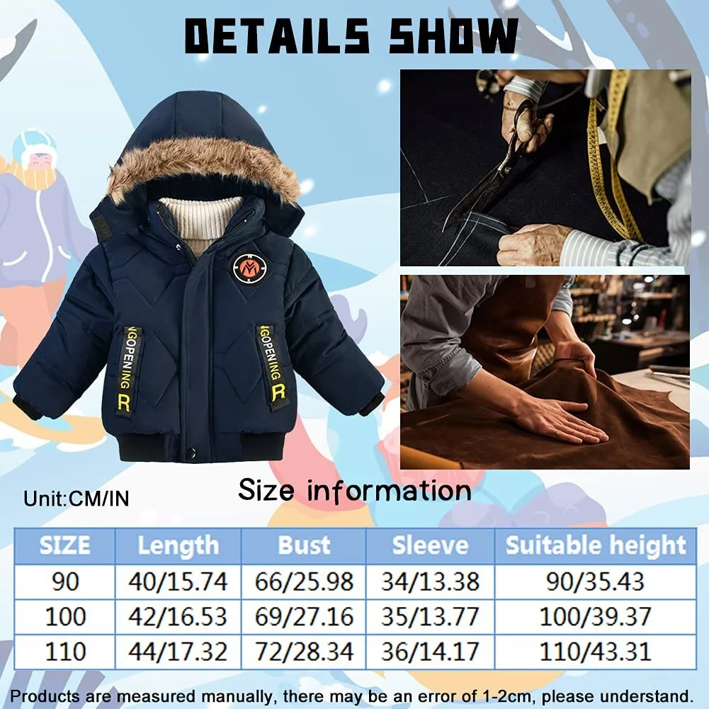 Зимова куртка для хлопчиків YFPICO Тепла стьобана, фото №3