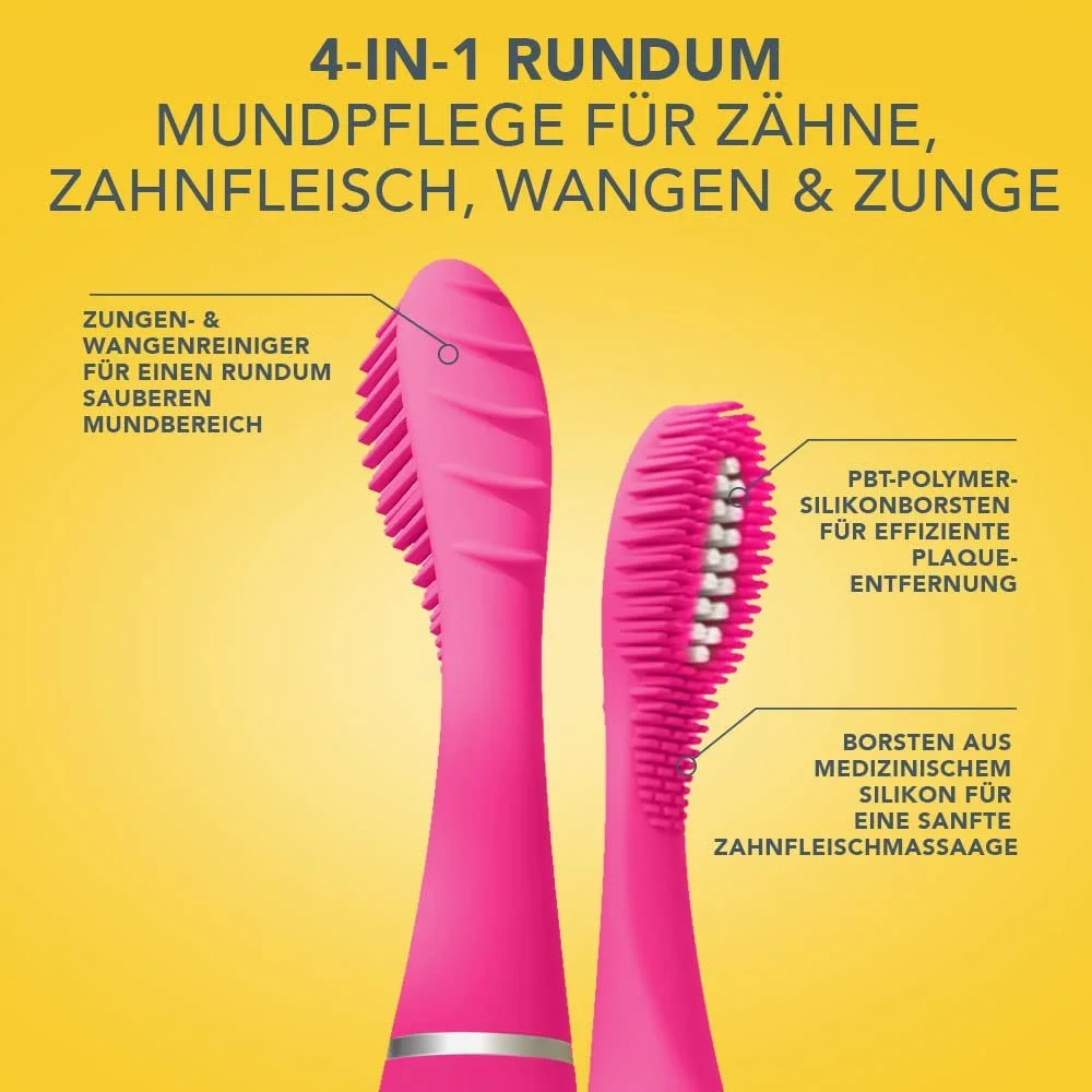 Электрическая зубная щетка FOREO ISSA mini 3 Wild Strawberry 4-в-1 звуковая силиконовая, фото №2