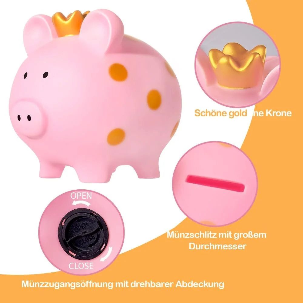 Скарбничка у формі поросяти з короною небитка, фото №2