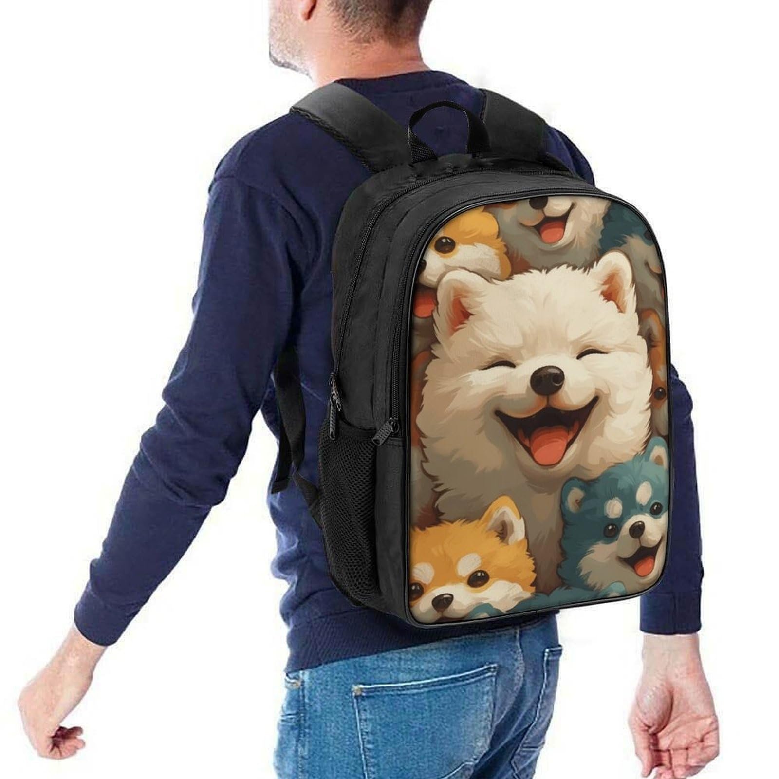 Школьный рюкзак MXRMXR Pomeranian Для мальчиков, девочек и подростков, водонепроницаемый, для женщин и мужчин, школьная сумка, рюкзак для ноутбука 40x28x16 см, фото №5