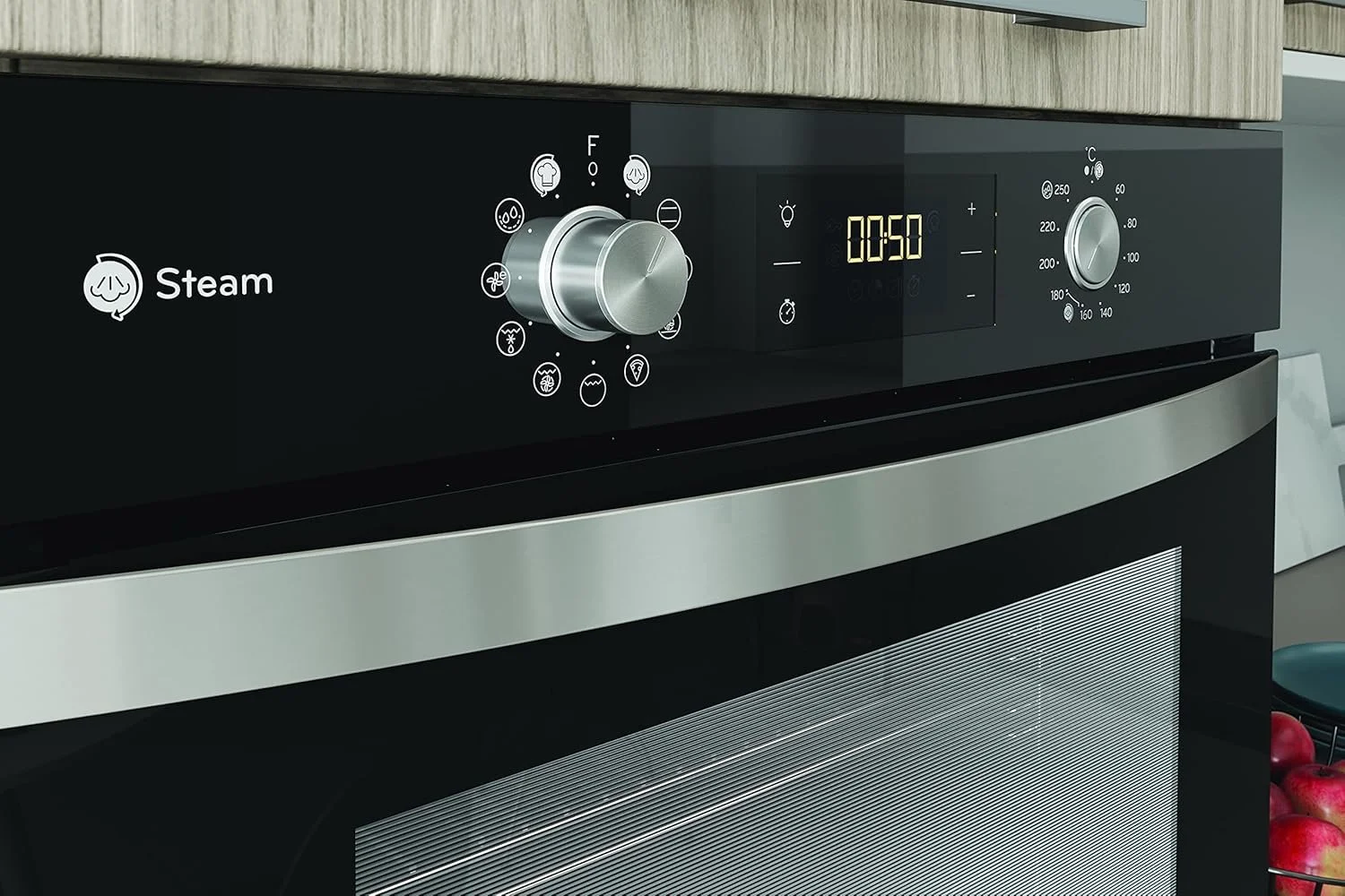 Вбудована духова шафа + варильна поверхня Privileg BAKO Turn&Go Steam 500 Silver, фото №6