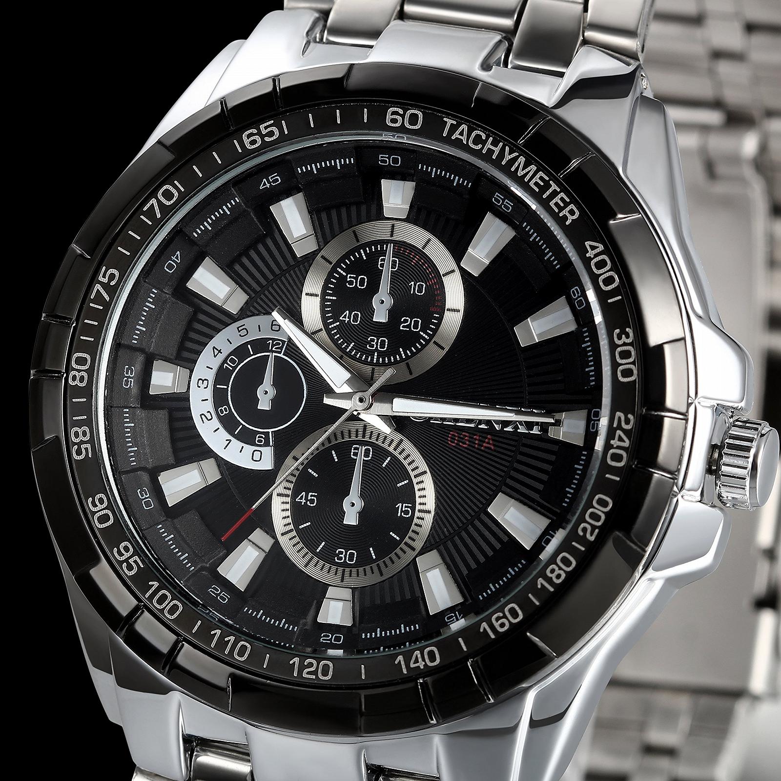 Часы JewelryWe Мужские Нержавеющая сталь Роскошные Дата Календарь 30 м Водонепроницаемые Аналоговые Кварцевые Наручные Часы Мужские Нержавеющая сталь Браслетные Часы с круглым циферблатом и люминесцентными стрелками, фото №3 Часы JewelryWe Мужские Нержавеющая сталь Роскошные Дата Календарь 30 м Водонепроницаемые Аналоговые Кварцевые Наручные Часы Мужские Нержавеющая сталь Браслетные Часы с круглым циферблатом и люминесцентными стрелками, фото №3