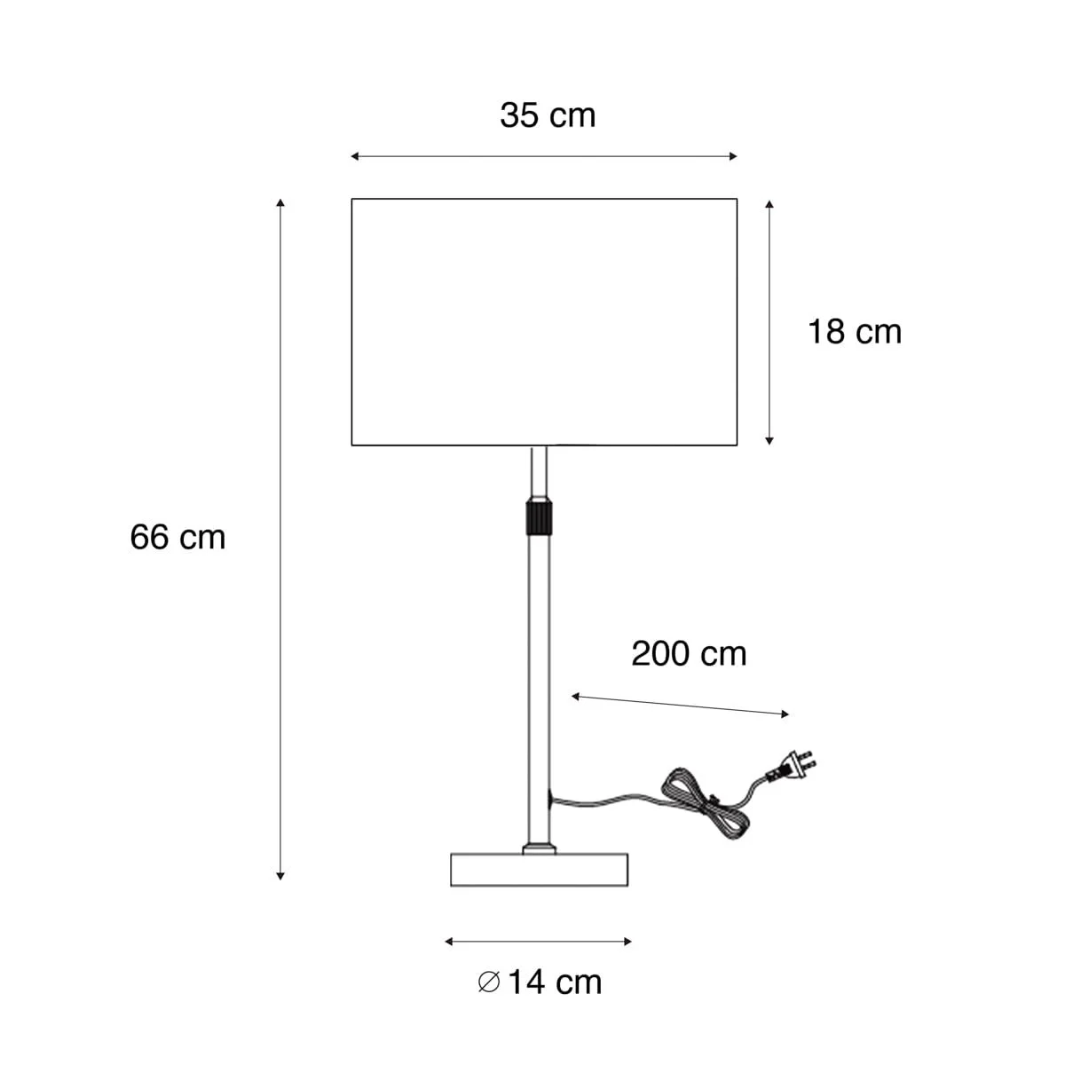 Настільна лампа Qazqa Parte Modern з овальним лляним абажуром Білий (35 см, E27), фото №4