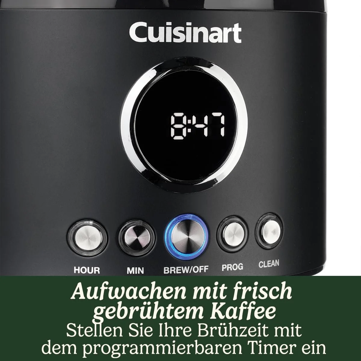 Капельная кофеварка Cuisinart 1.8 л 12 чашек Таймер Черная, фото №3