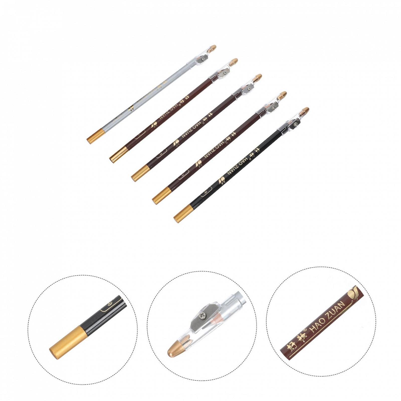 Олівець для брів Angoily 5 штук з точилкою, фото №3