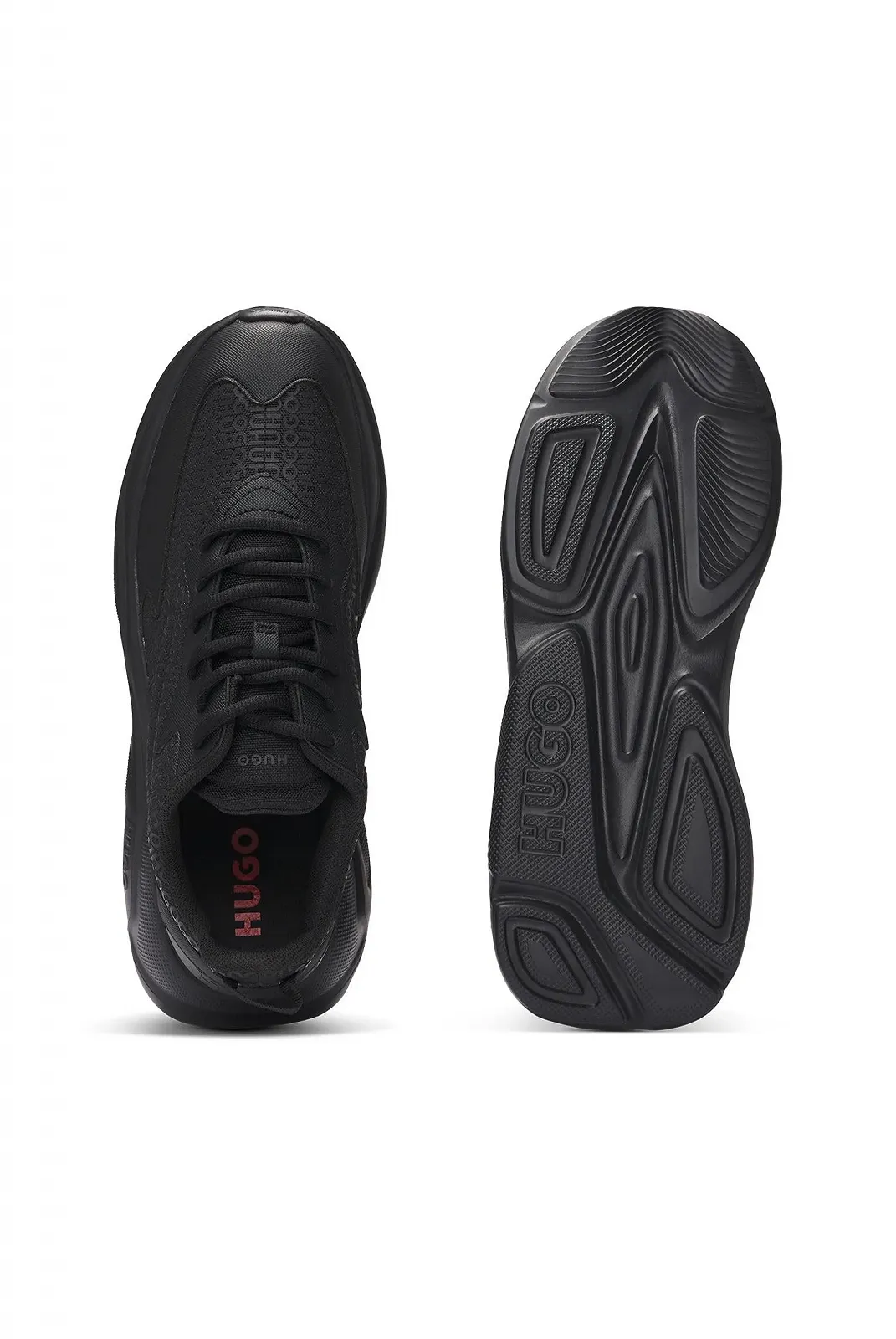 Кроссовки HUGO Leon Runn Из разных материалов с монограммами и подошвой EVA, фото №4