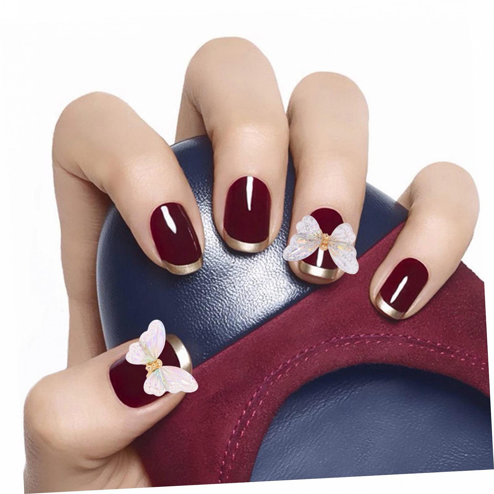 Украшения для ногтей Бабочки 8 шт. Аксессуары для DIY дизайна ногтей, фото №5