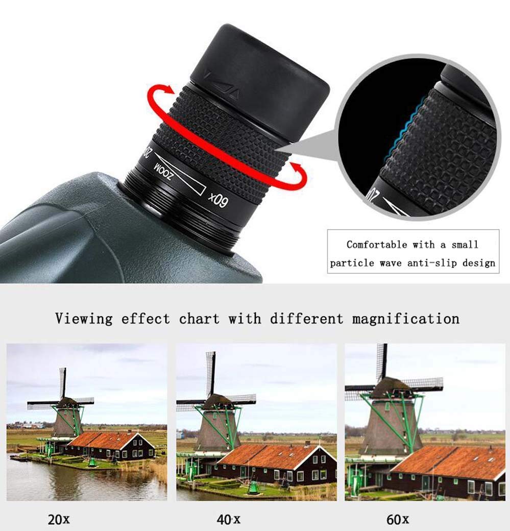 Монокуляр Bird Mirror Super Zoom 20-60 x 80 HD Professional Telescope Monocular, фото №3