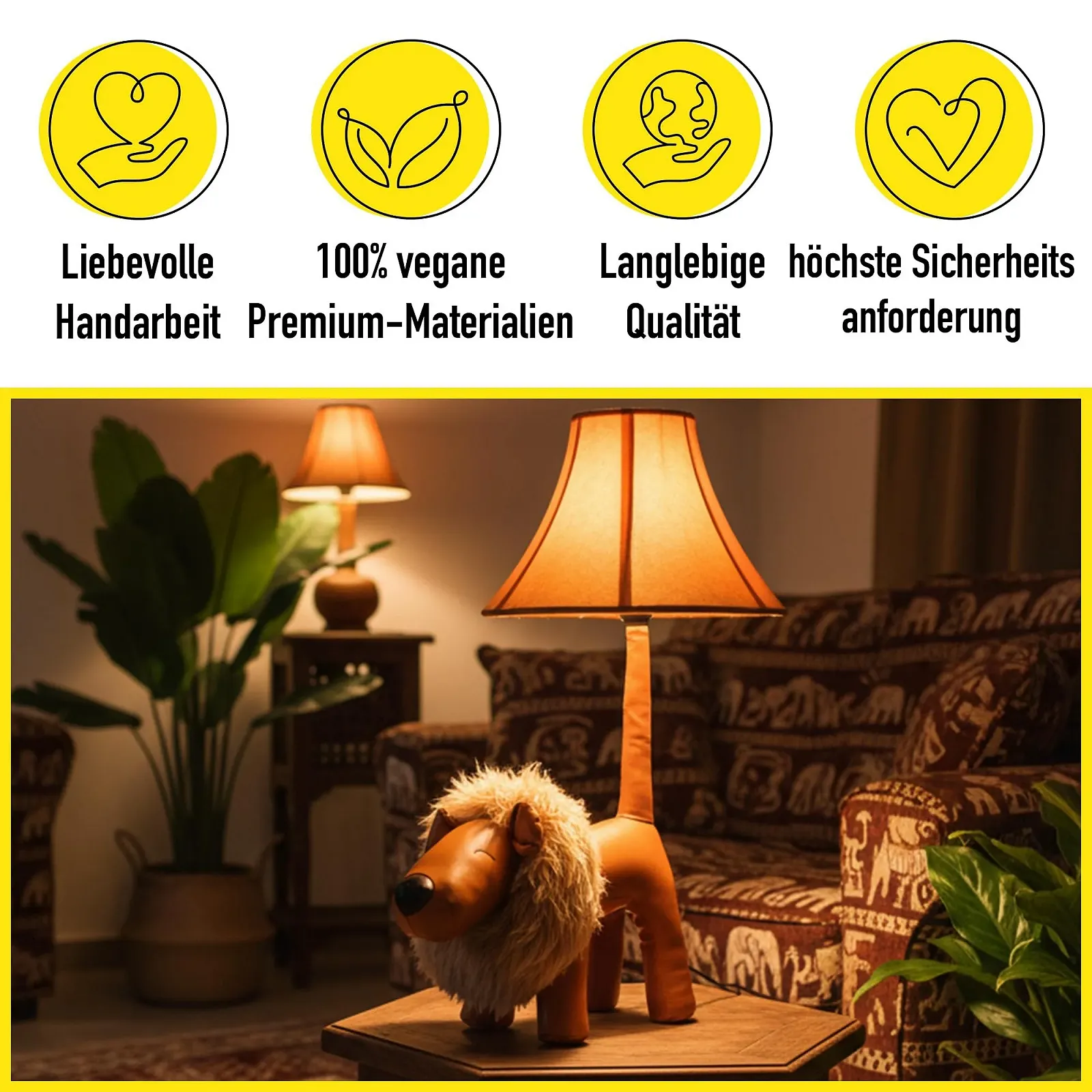 Підлогова лампа Happy Lamps Leo the Lion LED 50 см 1.5 кг, фото №6