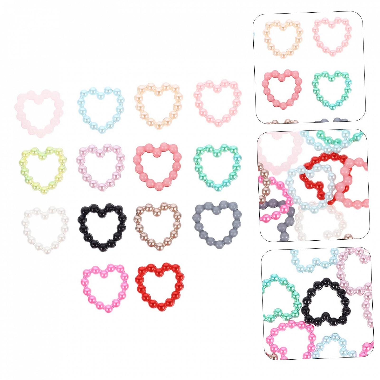 Украшения для ногтей Сердце Градиент Жемчуг 3 шт., фото №2