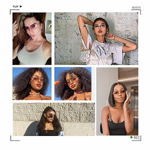 Сонцезахисні окуляри Без оправи YUELUQU Retro для жінок і чоловіків Прямокутні Прозорі synthetic.ua - Фото 1