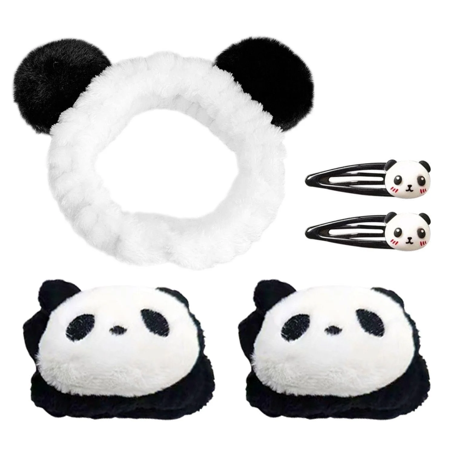 Пов'язка на голову Panda, 1 пара браслетів і 2 шпильки, фото №1 Пов'язка на голову Panda, 1 пара браслетів і 2 шпильки, фото №1