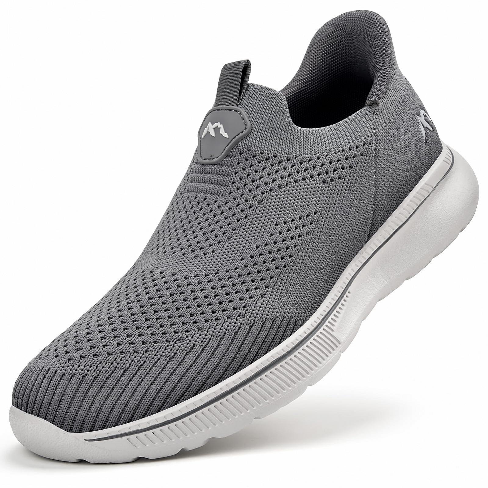 Чоловічі сліпони Кросівки ODCKOI Легкі дихаючі спортивні без шнурків Сірий, фото №1 Чоловічі сліпони Кросівки ODCKOI Легкі дихаючі спортивні без шнурків Сірий, фото №1