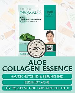 Маска для обличчя Зволожуюча та заспокійлива Dermal Aloe Collagen Essence з алое вера, 10 шт synthetic.ua - Фото 1