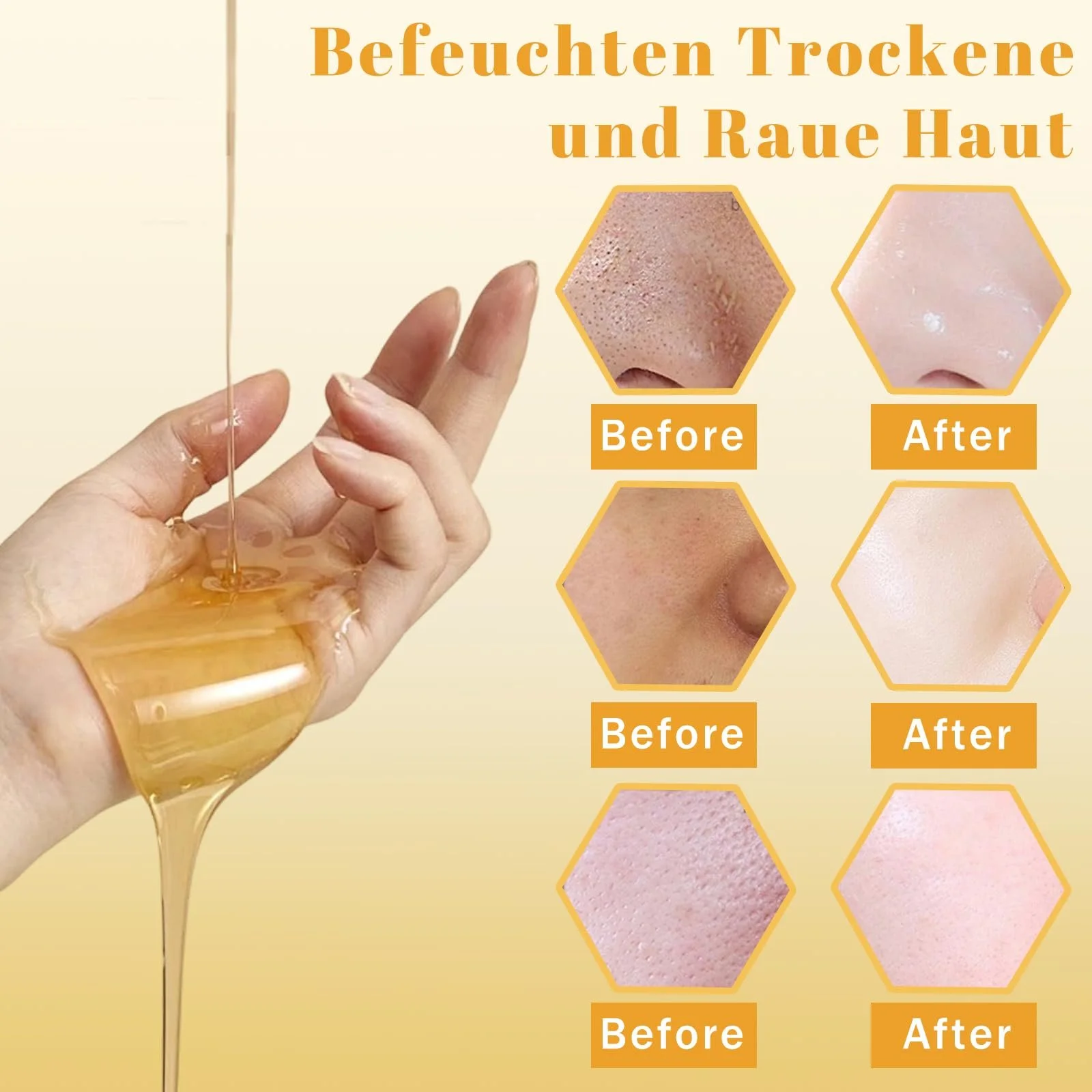 Маска для лица медовая, пленочная, для очищения пор, коллагеновая, отрывная маска для лица, для очищения кожи лица, маска для удаления черных точек, маска для сужения пор, маска против морщин, фото №5