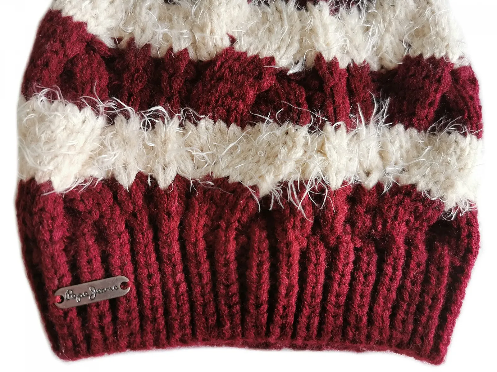 Шапка Pepe Jeans Hairy Burgundy PG040139 Средний размер Бордовый цвет, фото №2