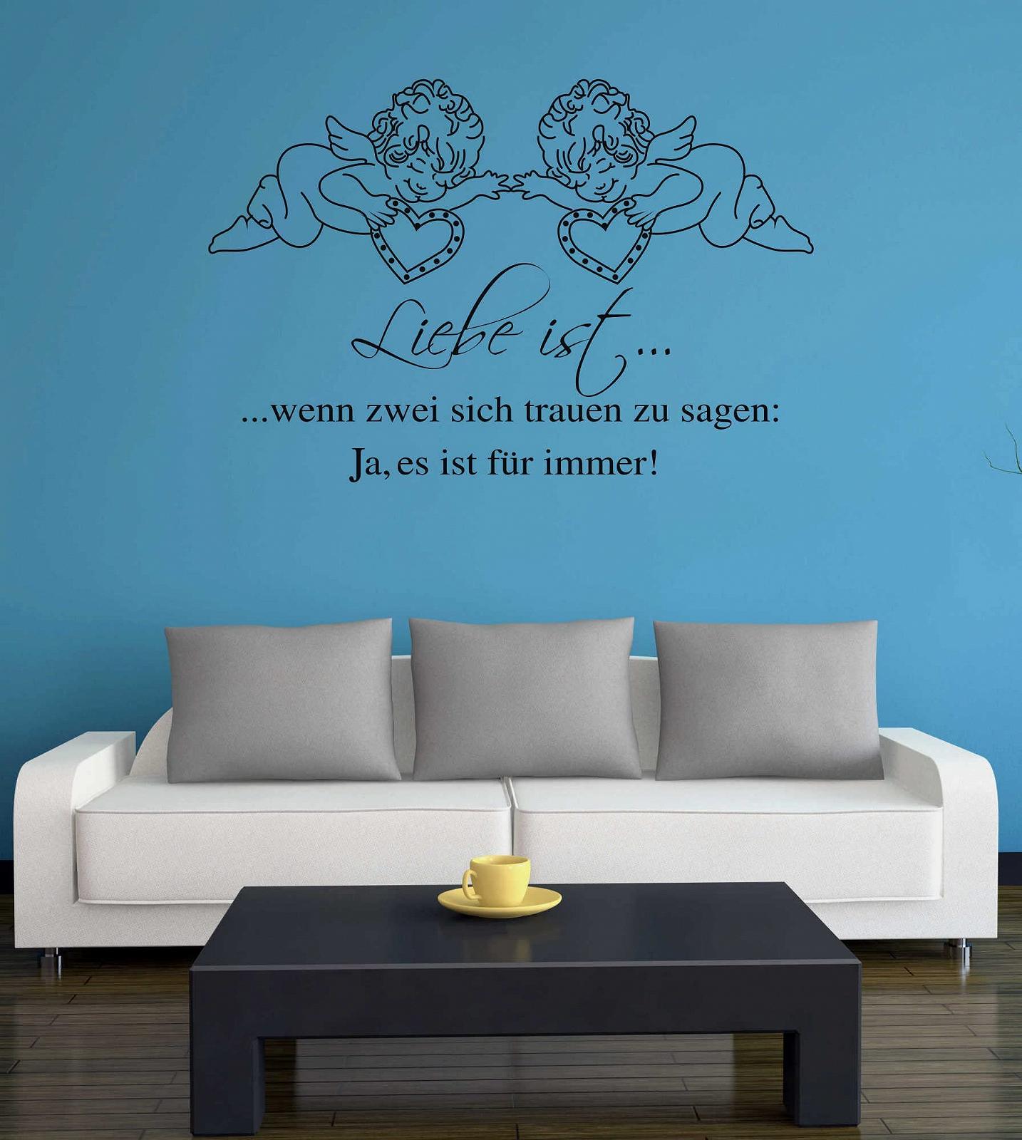 Наклейка на стіну A571 "Liebe ist.. für immer!" 120 см x 80 см Black, фото №2 Наклейка на стіну A571 "Liebe ist.. für immer!" 120 см x 80 см Black, фото №2