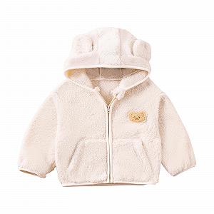 Куртка Девочка Флис Топ Утепленное Теплое Длинный рукав С капюшоном (6 месяцев-6 лет) - Фото 1