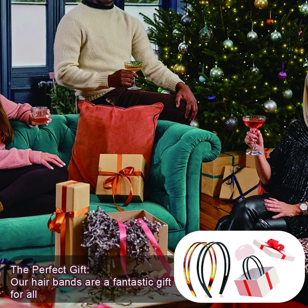 Обруч Пластик Подвійний Ряд 2 шт Чорний, фото №7