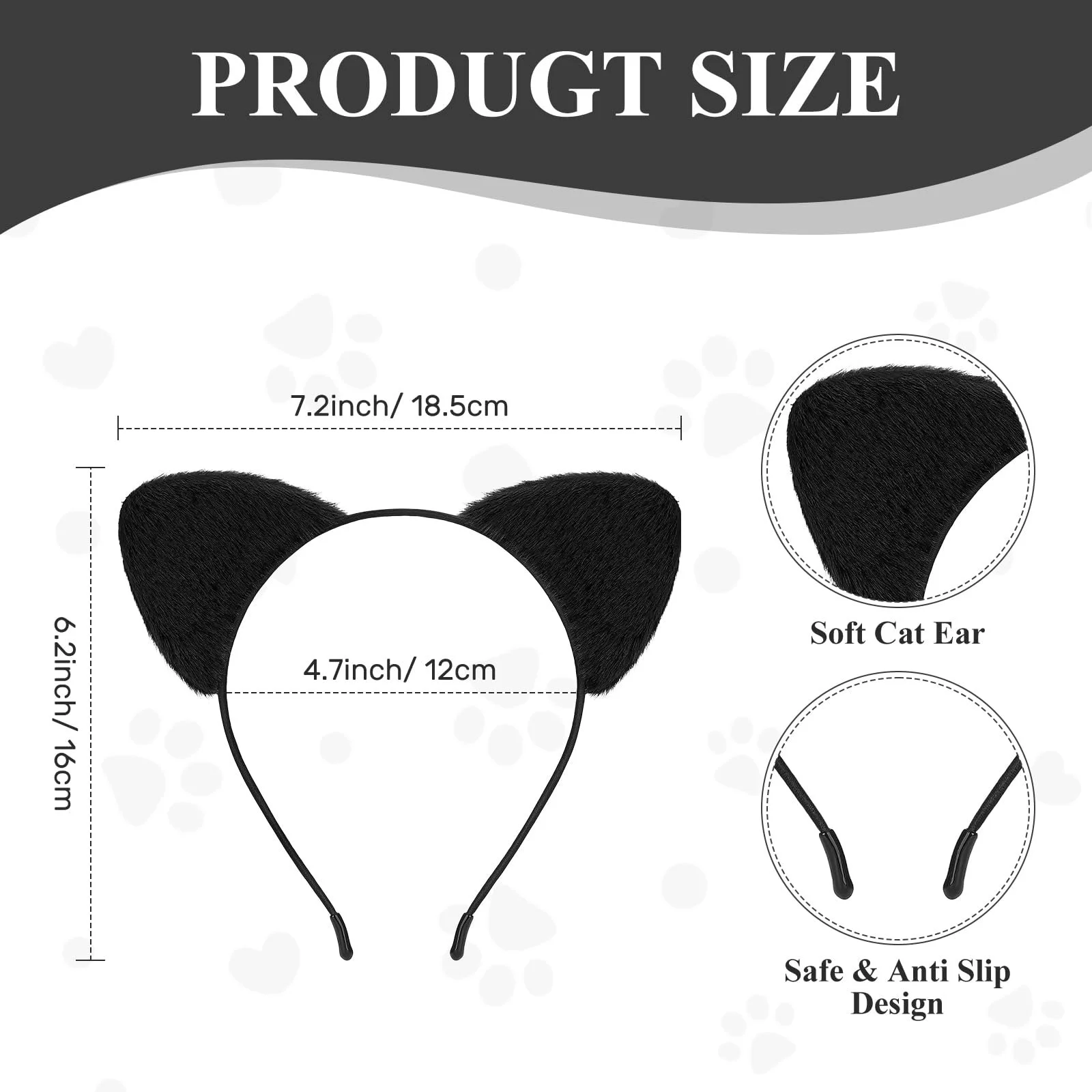 Обруч для волос Ушки котика, фото №4