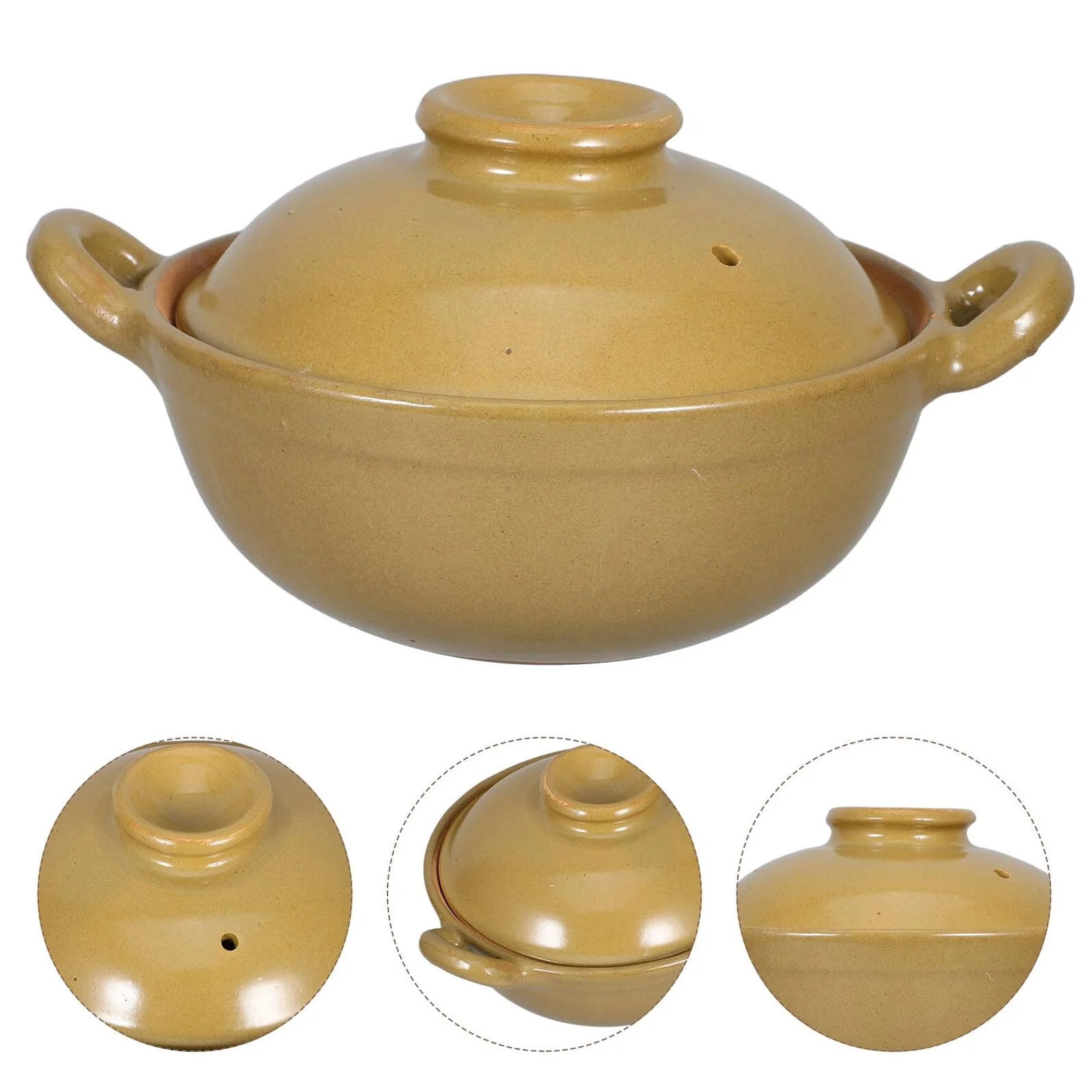 Каструля Sosoport Traditional Ceramic з подвійними ручками антипригарна маленька термостійка, фото №9